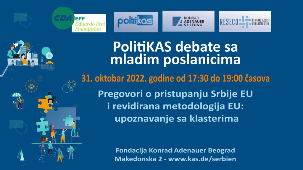 PolitiKAS debate: Pregovori o pristupanju Srbije EU i revidirana metodologija – upoznavanje sa klasterima