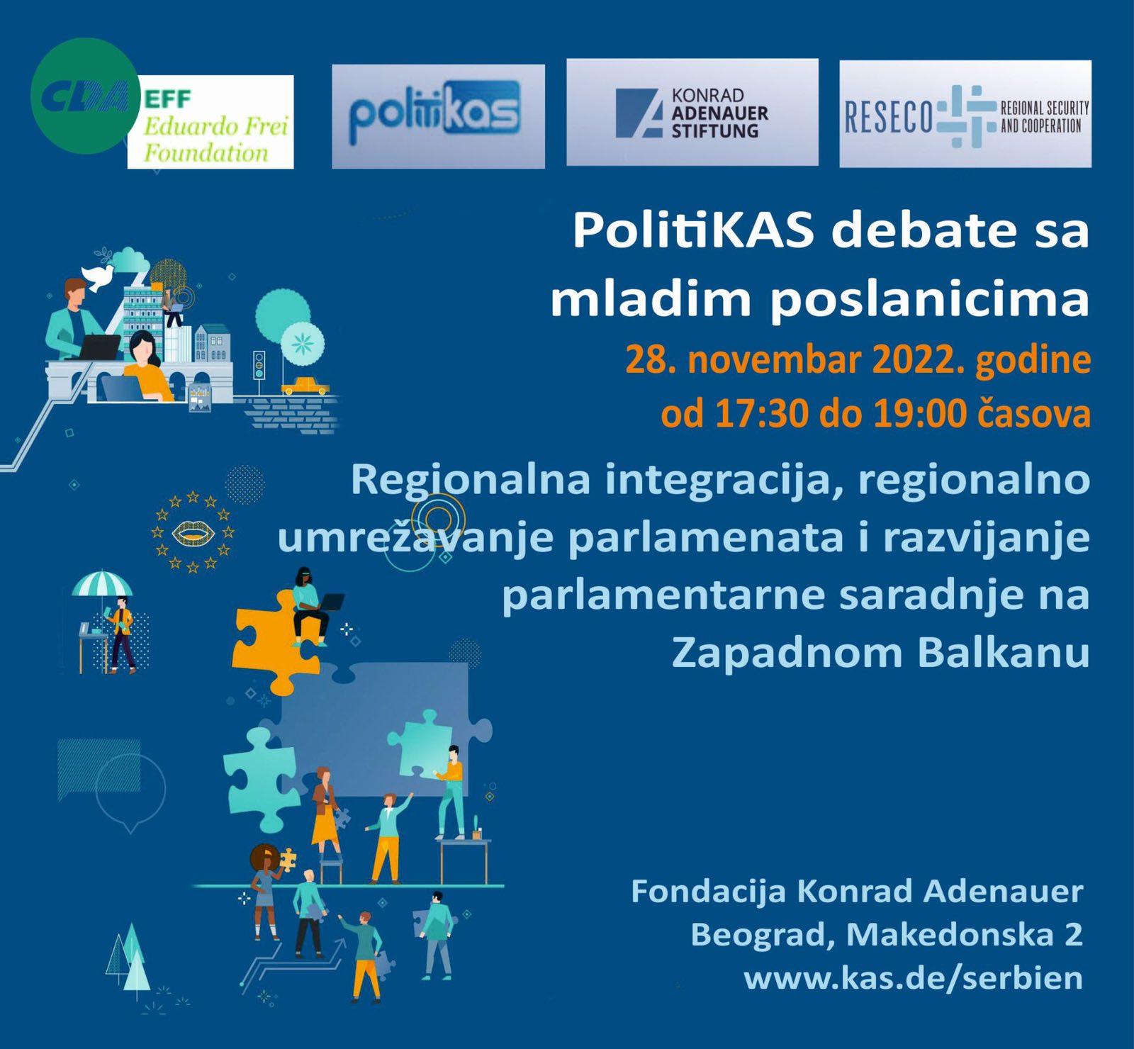 Read more about the article PolitiKAS debate: Regionalna integracija, regionalno umrežavanje parlamenata i razvijanje parlamentarne saradnje na Zapadnom Balkanu